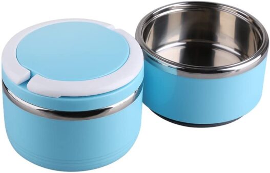 YOUTHINK Travel Dog Bowl Stainless Steel Fit Water and Feed Bowl Portable Spill Proof Pet Bows Multiple Layers Pet Water Food Storage Container with Handle for Dog Cats Outdoor Traveling …