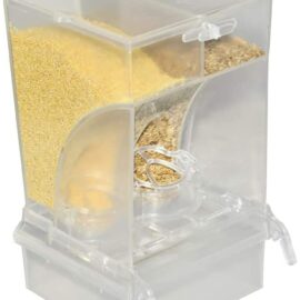 Mrli Pet 2020 Upgraded Version No Mess Bird Cage Feeders Automatic Parrot Seed Tube for Parakeet Canary Cockatiel Finch, Free Install, No Fragile
