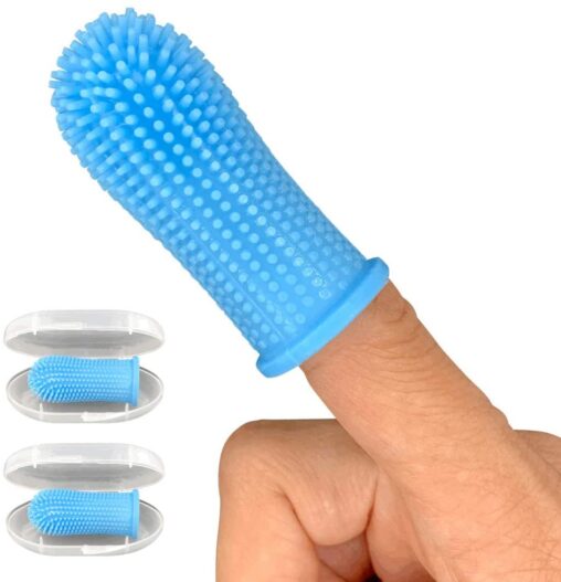Barkley's 360º Dog Fingerbrush Toothbrush - Ergonomic Design - Full Surround Bristles for Easy Cleaning