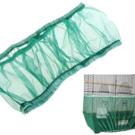 Bonaweite Mesh Bird Seed Catcher, Birds Cage Net Cover, Soft Nylon Skirt with Adjustable Drawstring