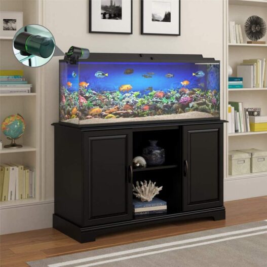 Ycozy 2nd Automatic Fish Feeder Intelligent Fish/Turtle/Goldfish Feeder for Aquarium & Fish Tank | 4 Times & 1-3 Turns | Intelligent Timer Fish Food Dispenser for Trips, Weekend & Vacation | Navi-EVS