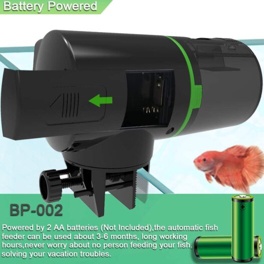 TOPBRY Automatic Fish Feeder, Digital Auto Fish Turtle Feeder for Aquarium and Fish Tank, Timer Fish Feeder Fish Food Dispenser