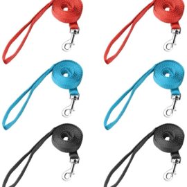 Yookat 6 Pack Pet Leashes Pet Supplies for Dogs Cats Leashes Durable Small Pet Leash Nylon Dog Leashes with 360 Degree Swivel Clip for Daily Outdoor Walking Running Training