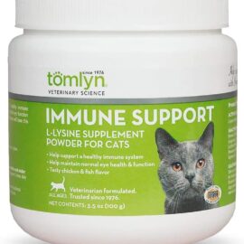 Tomlyn Immune Support Daily L-Lysine Supplement, Fish-Flavored Lysine Powder for Cats and Kittens, 3.5oz