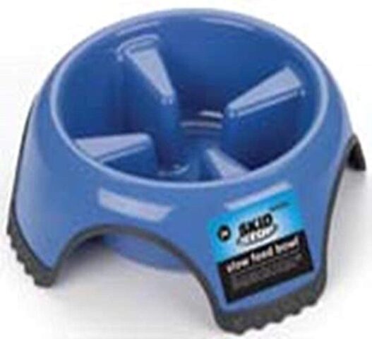 Skid Stop Slow Feed Bowl - Medium (Color May Vary)