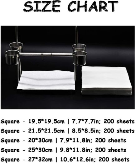Bonaweite Disposable Non-Woven Bird Cage Liners Papers, Parrot Pet Cages Cushion Pad Mat Accessories, Square-200 Sheets