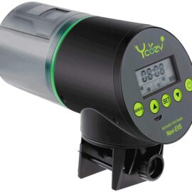 Ycozy 2nd Automatic Fish Feeder Intelligent Fish/Turtle/Goldfish Feeder for Aquarium & Fish Tank | 4 Times & 1-3 Turns | Intelligent Timer Fish Food Dispenser for Trips, Weekend & Vacation | Navi-EVS