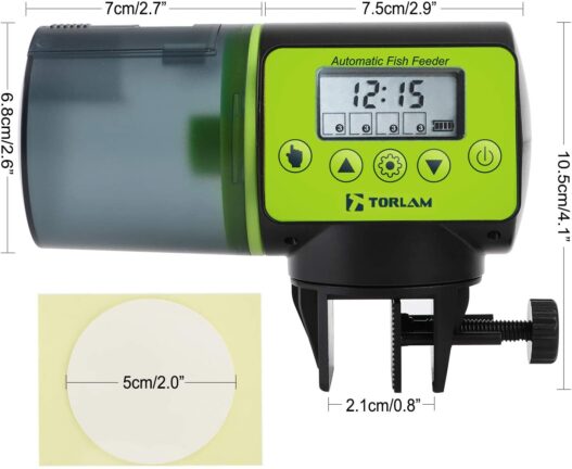 Auto Fish Feeder, Moisture-Proof Electric Auto Fish Feeder,Aquarium Tank Timer Feeder Vacation &Weekend 2 Fish Food Dispenser
