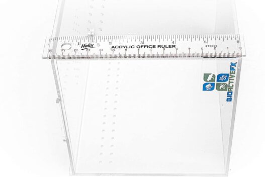 BioactiveFX 1.25 Gallon Magnetic Acrylic 8x6x6 Inch Medium Flat/Long Enclosure Reptile Terrarium Cage Tank Tarantula Scorpion Sling Isopods Lizards Invertebrates Insects Mantis Snake Gecko Frog