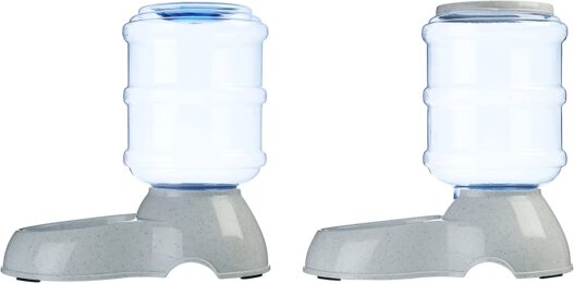 AmazonBasics Gravity Pet Food Feeder and Water Dispensers