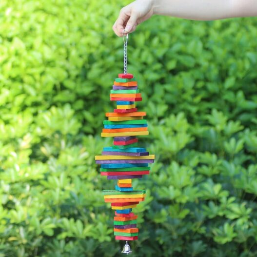 KINTOR Bird Chewing Toy Large Medium Parrot Cage Bite Toys African Grey Macaws Cockatoos Eclectus Amazon