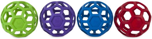 JW Hol-ee Roller Original Do It All Puzzle Ball - Hard Natural Rubber - Assorted Colors