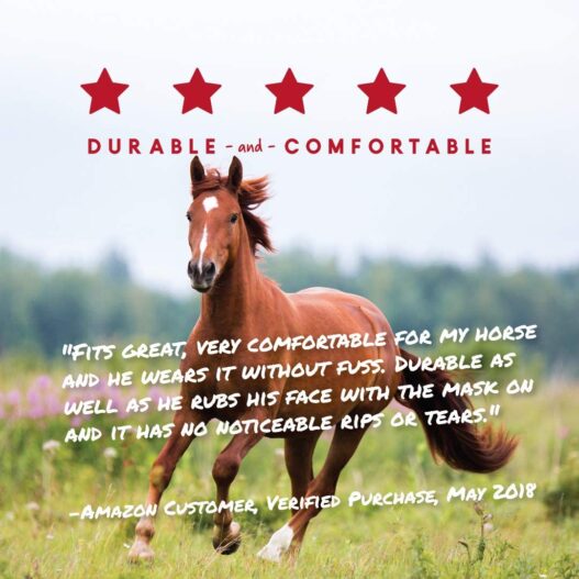 Pro-Force Equine Fly Mask | Horse Fly Mask with UV Protection | Adjustable Fit for Comfort | With Ears
