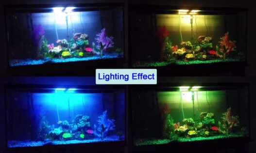 COODIA Aquarium Hood Lighting Color Changing Remote Controlled Dimmable RGBW LED Light for Aquarium/Fish Tank, Extendable (for Fresh and Salt Water)