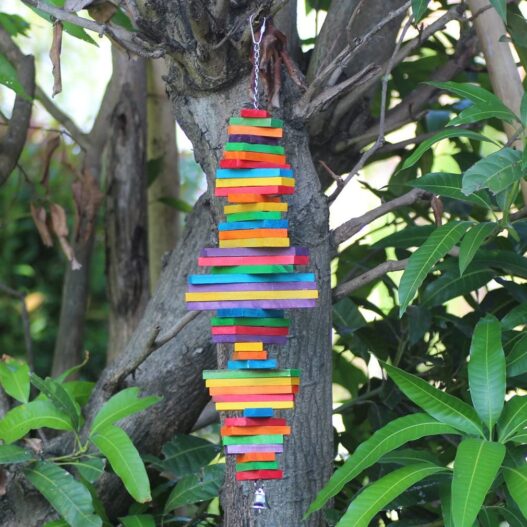 KINTOR Bird Chewing Toy Large Medium Parrot Cage Bite Toys African Grey Macaws Cockatoos Eclectus Amazon
