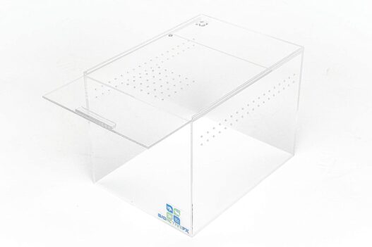 BioactiveFX 1.25 Gallon Magnetic Acrylic 8x6x6 Inch Medium Flat/Long Enclosure Reptile Terrarium Cage Tank Tarantula Scorpion Sling Isopods Lizards Invertebrates Insects Mantis Snake Gecko Frog