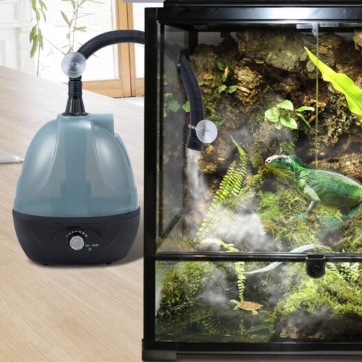 BETAZOOER Reptile Humidifier, Reptile Fogger with Extension Tube, Suitable for Reptiles Amphibians and Terrarium (2.5 Liter Tank)