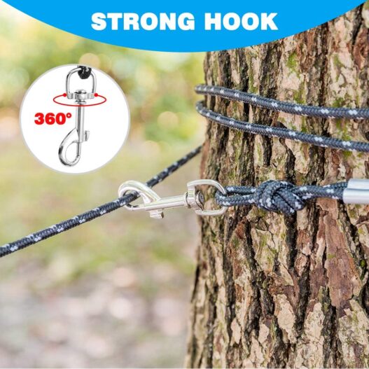 SCIROKKO Reflective Cat Leash - 30 Feet Yard Long Leash, Escape Proof Durable Walking Leads, Safe Extender Pet Tie Out Leash Outdoor Training Playing Camping for Kittens/Puppies/Rabbits/Small Animals