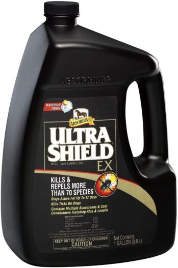 Absorbine Gallon Ultra Shield EX Horse Fly Spray Kills Repels 70 Species Weatherproof Formula