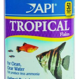 API FISH FOOD FLAKES, Formulated to help fish more readily use nutrients which means less waste and clean, clear water, Feed up to twice a day as much as they'll eat in 5 minutes