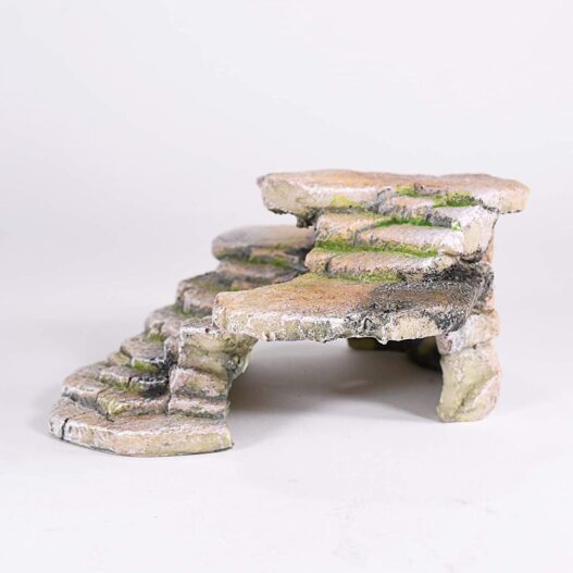 Penn-Plax Reptology Shale Step Ledge for Aquariums & Terrariums, Adds Hiding Spots, Swim Throughs, Basking Ledges for Fish, Reptiles, Amphibians, and Small Animals