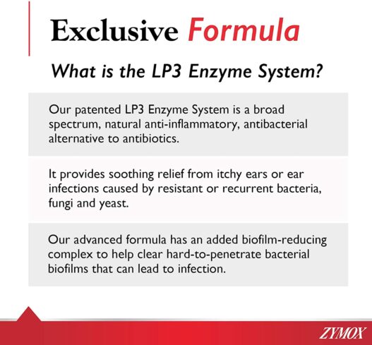 ZYMOX Ear Solution The Only No Pre-Clean Once-a-Day Dog and Cat Ear Solution Natural Enzyme Formula Contains Hydrocortisone for Comfort