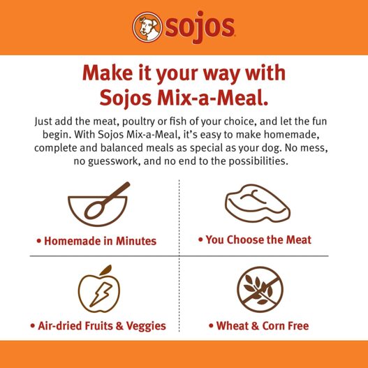 Sojos Mix-A-Meal Pre-Mix Natural Dehydrated Dog Food