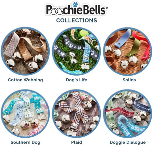PoochieBells The Original Dog Potty Training Doorbell, Classic Doggie Dialogue Collection