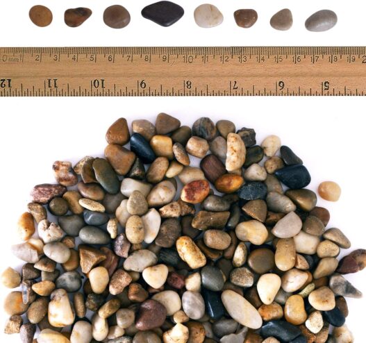Galashield River Rocks Polished Pebbles Decorative Stones Natural Aquarium Gravel (2 lb Bag)
