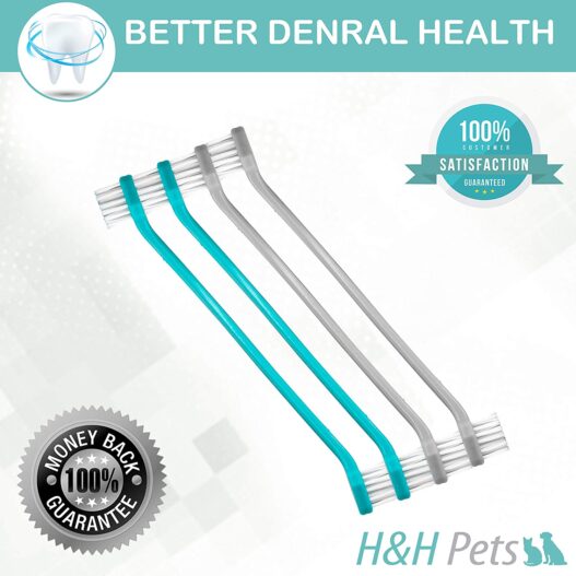 H&H Pets Dog Toothbrushes Best Professional Dog Cat Toothbrush, Great Dental Hygiene, Value Pack of 4 or 8