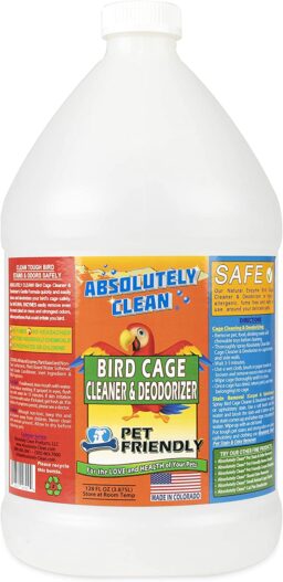 Absolutely Clean Amazing Bird Cage Cleaner and Deodorizer - Just Spray/Wipe - Safely & Easily Removes Bird Messes Quickly and Easily - Made in The USA