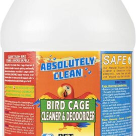 Absolutely Clean Amazing Bird Cage Cleaner and Deodorizer - Just Spray/Wipe - Safely & Easily Removes Bird Messes Quickly and Easily - Made in The USA